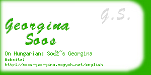 georgina soos business card